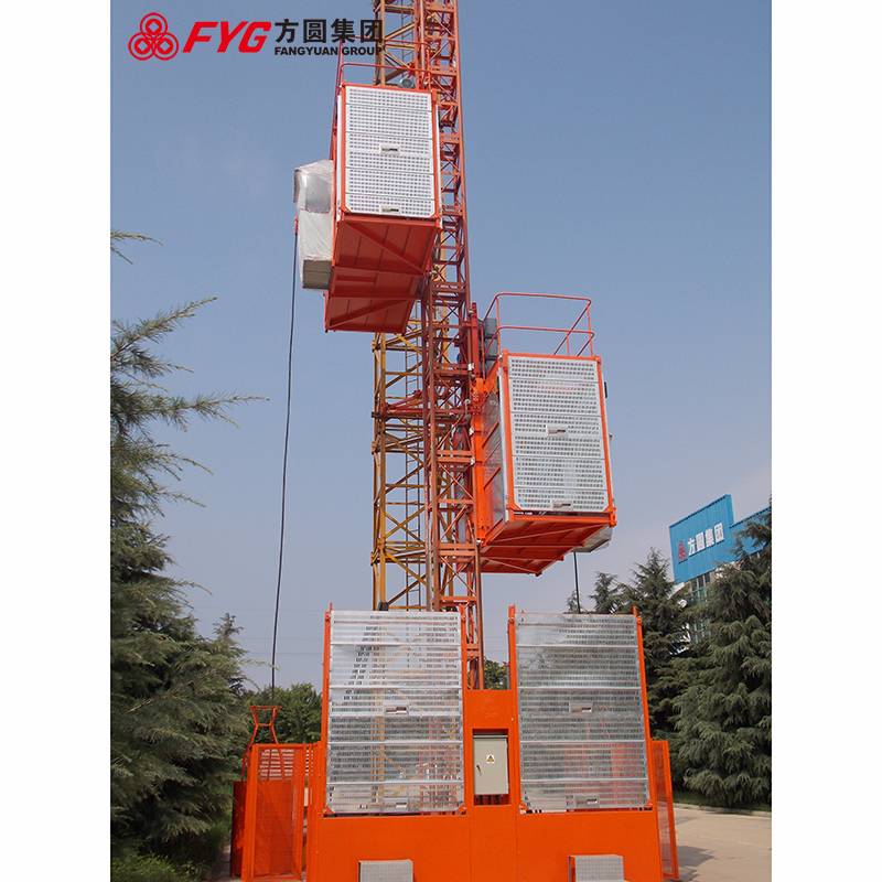 Unique Fyg Sc200/200 Double Cages Building Construction Tools Lift Elevator With Best Price